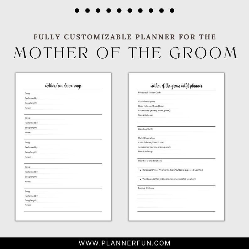 Mother of the Groom Planner Beyond the Tuxedo A Wedding Planner and Keepsake image 2