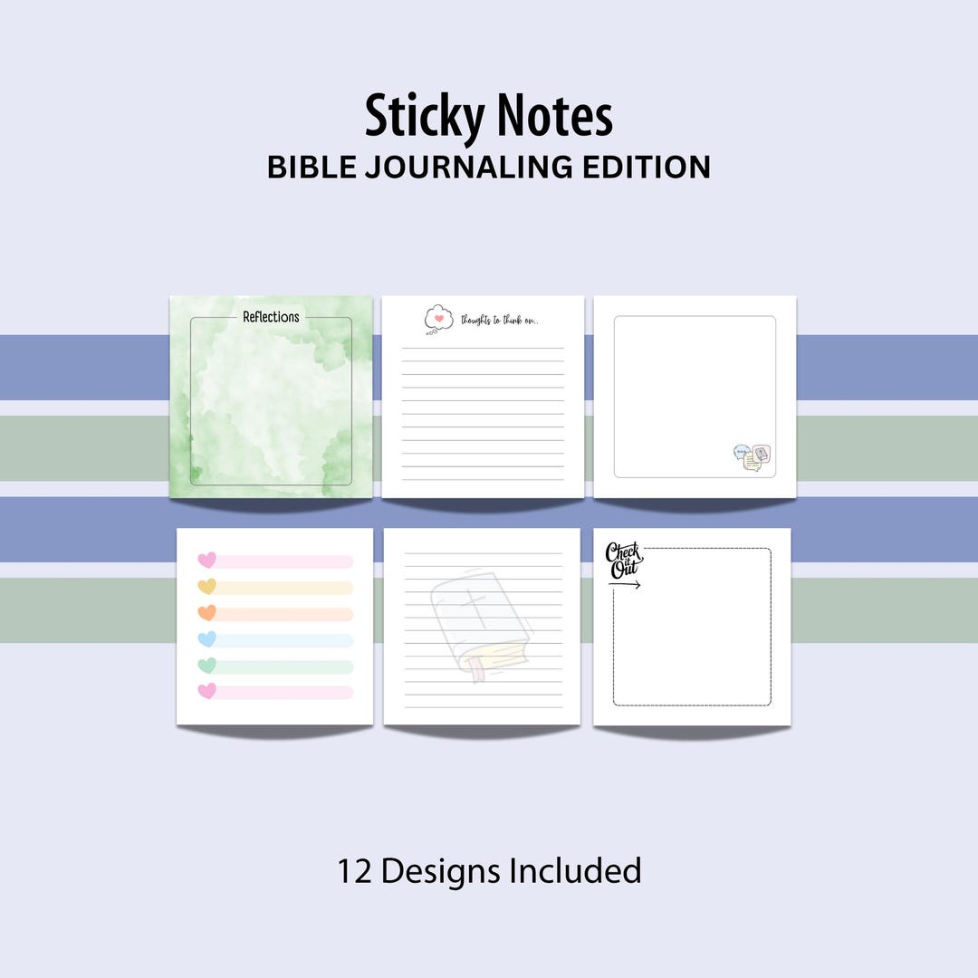 Scripture Stick Notes Printable Bible Journaling Sticky Notes: Scripture Study (PDF) - Etsy ...