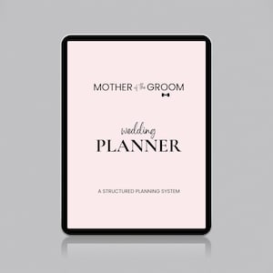 Mother of the Groom Digital Planner | Wedding Organizer with Checklists and Keepsake Journal, PDF