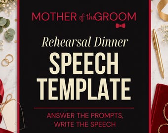 Rehearsal Dinner Speech Writing Template