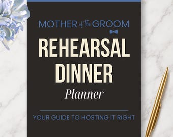 Planificateur de dîner de répétition pour la mère du marié | Modèle PDF à imprimer