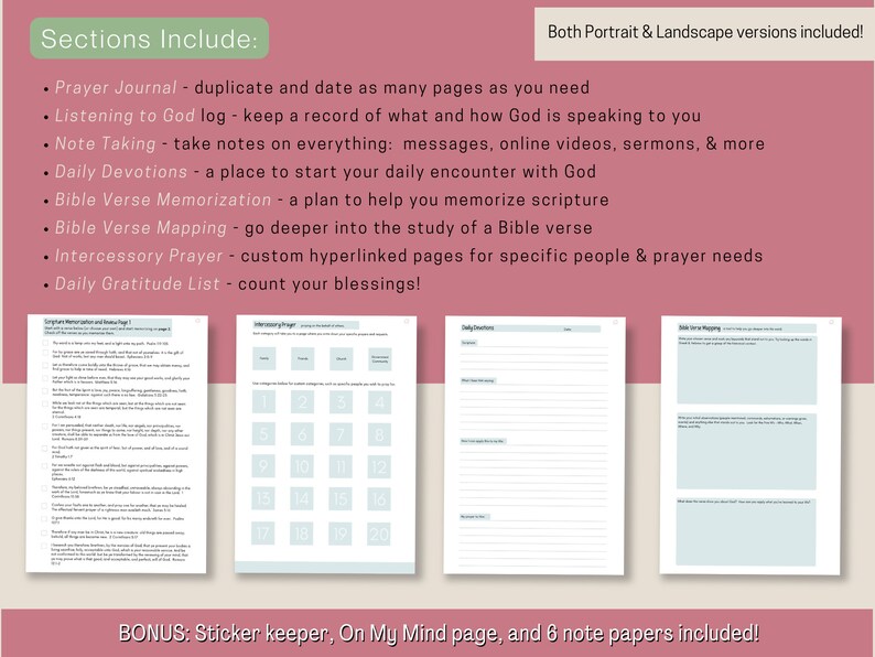 Going Deeper Digital Faith Journal: 63 Pages of Prayer, Devotion, Scripture, Mapping, and Note-Taking Sections image 4