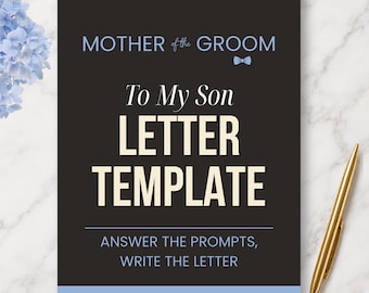 Modèle de lettre à mon fils, souvenir de mariage pour la mère du marié, suggestions d'écriture