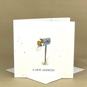 Carte ensemencée écologique plantable / Nouvelle maison, nouvelle boîte aux lettres d’adresse