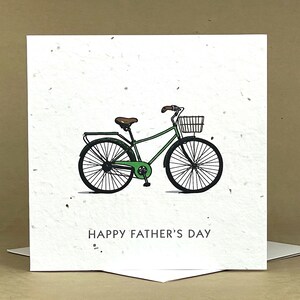 Bonne fête des pères! Vélo / Carte ensemencée plantable écologique