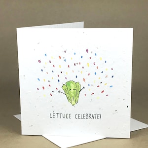 Plantable Eco-Friendly Seeded Card / Lettuce Celebrate