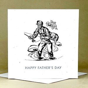 buona festa del papà! Pesca retrò papà! / Carta seminata piantabile eco-compatibile