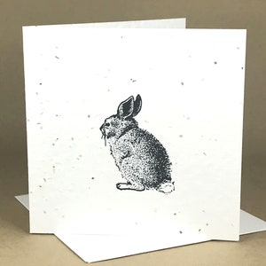Tarjeta con semillas ecológica plantable / Conejito