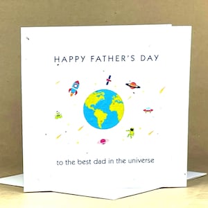 buona festa del papà! Sei il migliore dell'universo! / Carta seminata piantabile eco-compatibile