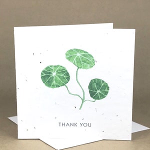 Green Money Plant Thank You / Eco-Friendly Carte plantable ensemencée