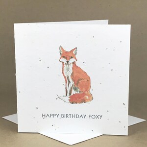 Pflanzbare Öko-Freundliche Saatkarte / Happy Birthday Fuchs