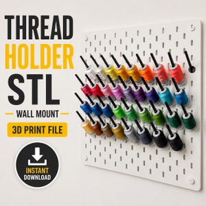 Garenkloshouder voor Ikea Skadis STL | Garenkloshouder STL | Compatibel met IKEA SKÅDIS | 3D-printbare garenorganizer