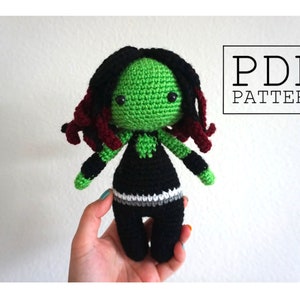PATTERN ONLY* Avengers/Guardians of the Galaxy Gamora Inspired Amigurumi Crochet
