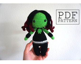 PATTERN ONLY* Avengers/Guardians of the Galaxy Gamora Inspired Amigurumi Crochet