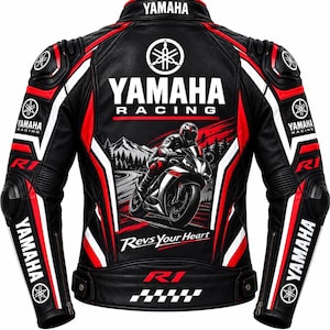 Yamaha Red and White Jacket - Etsy