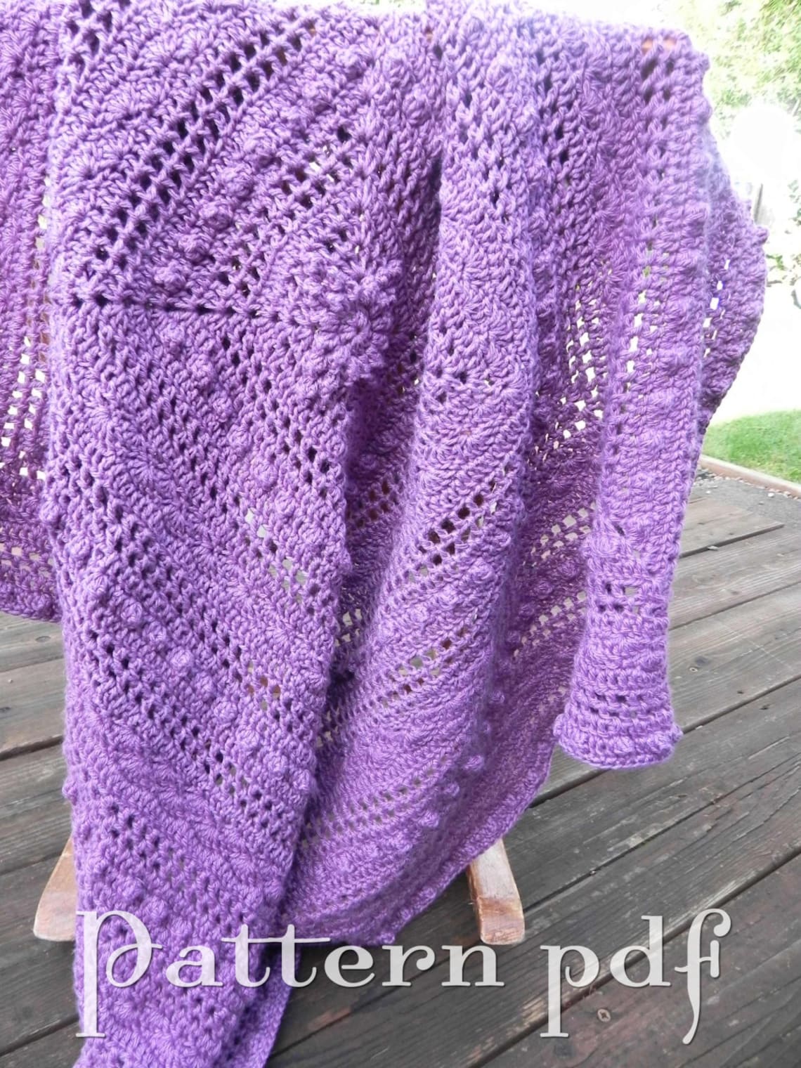 PDF Pattern Crocheted Lace Baby Blanket Pattern Etsy