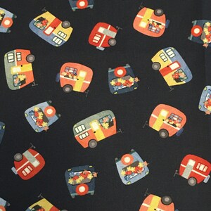 Cotton Quilting Fabric Michael Miller Camping Life, Campers Navy imagem 1