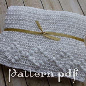 PDF Pattern - Crocheted Diamond Edged Blanket