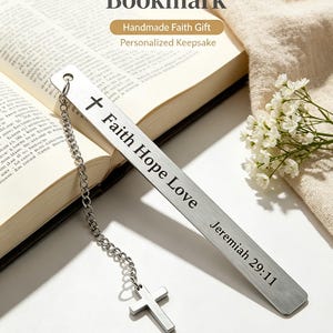 Custom Engraved Metal Bookmark With Dangle Charm, Personalized Book Marker, Hand Finished Thoughtful Gift For Book Lovers