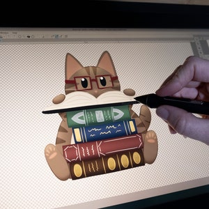 Book Cat Vinyl Stickers image 4