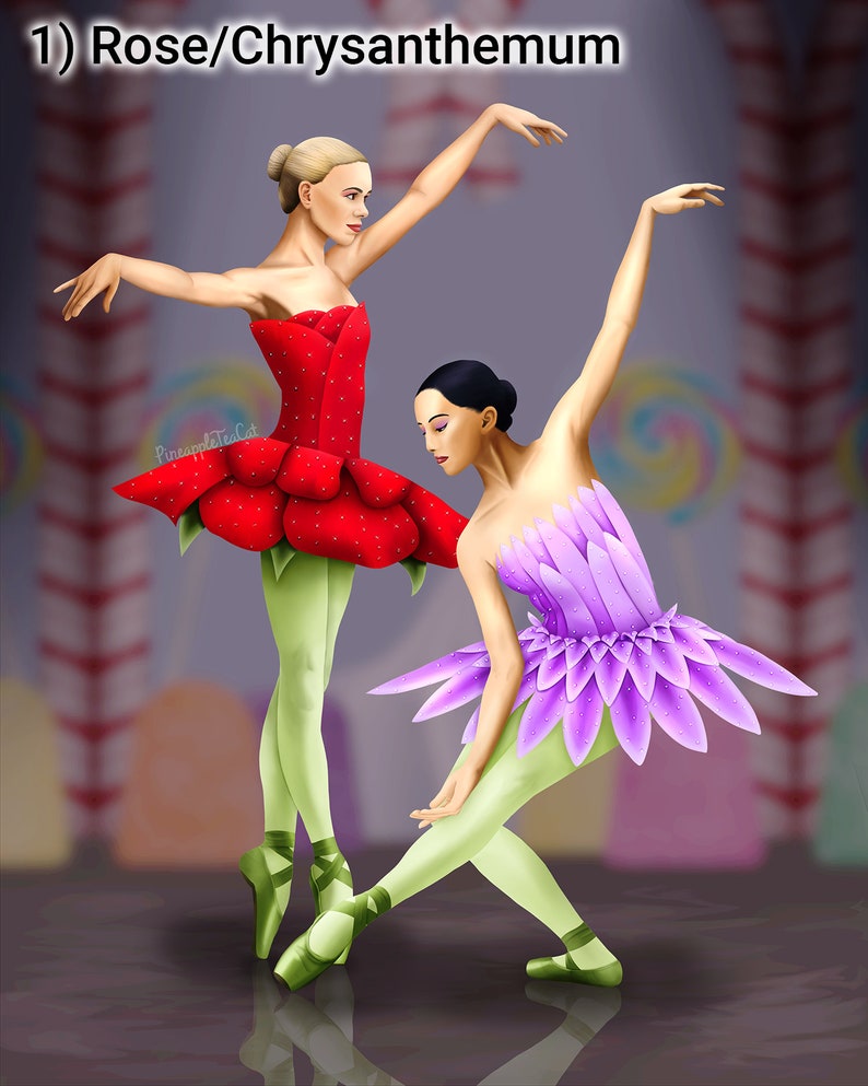 Nutcracker Ballet Waltz of the Flowers Art Prints Etsy
