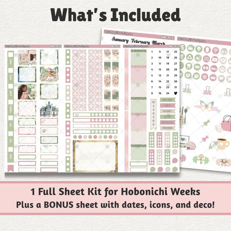 Mug Box Label Sticker Hobonichi Weeks Stickers - Printable Weekly Sticker Kit | Japanese ...