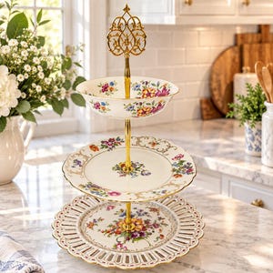 【antique】ベークライトの3段ティーラック Antique 3 Tier Stand - Etsy