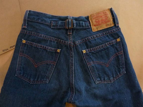 levi jeans with red stitching