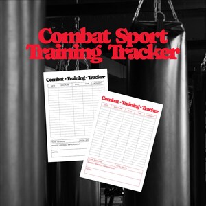 Monthly Combat Sports Tracker | Printable Training Log