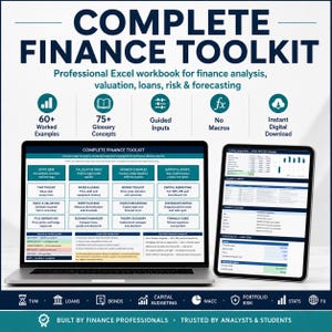 Financial Analysis Excel Toolkit: 64 Calculators for NPV, IRR, Loans, Valuation and Risk