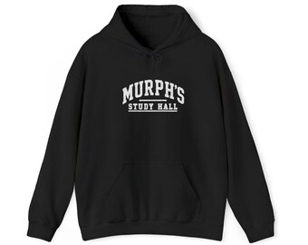 Felpa con cappuccio/felpa nera con logo del Murphy's Pub, design Bar Town