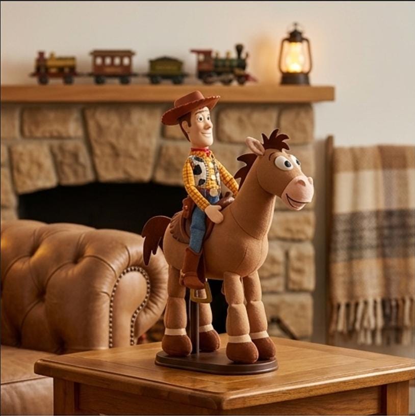 ヴィンテージウッディ フィギュア スタンド付き Woody doll stand - Etsy 日本
