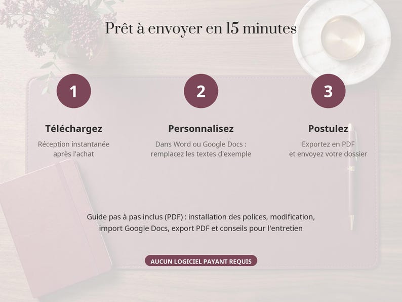 Student CV (work-study Program) in French, Application Pack (word ...