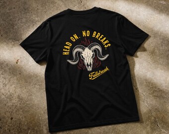 Head On No Breaks Schwarzes Kurzarm-T-Shirt