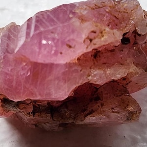 Raw Pink Ruby Crystal Cluster: Gemmy Vietnamese Ruby, 23.31 Carats