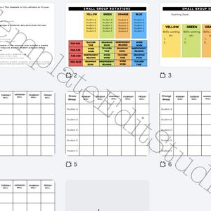 Bewerkbaar rooster voor groepsrotatie en gegevensregistratie voor studenten