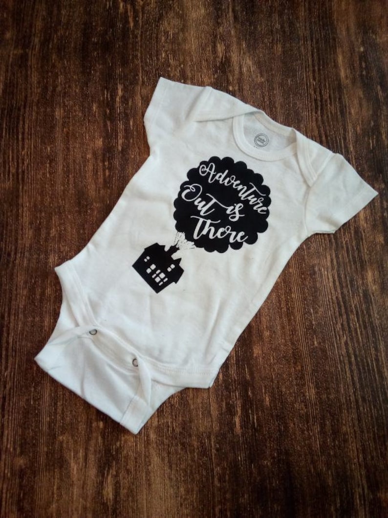 Baby Shower Gift Sally Pixar- Adventure is out there Going Home Custom UP Onesie /& Cuff Pants Set