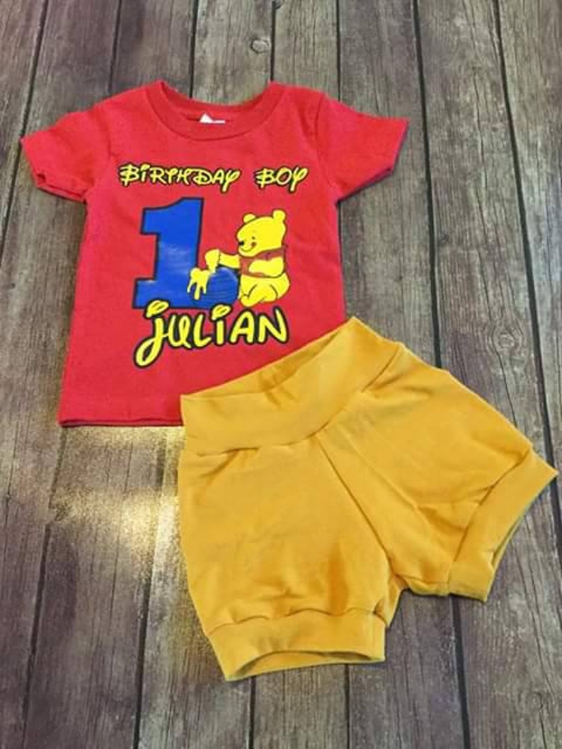winnie the pooh first birthday shirt
