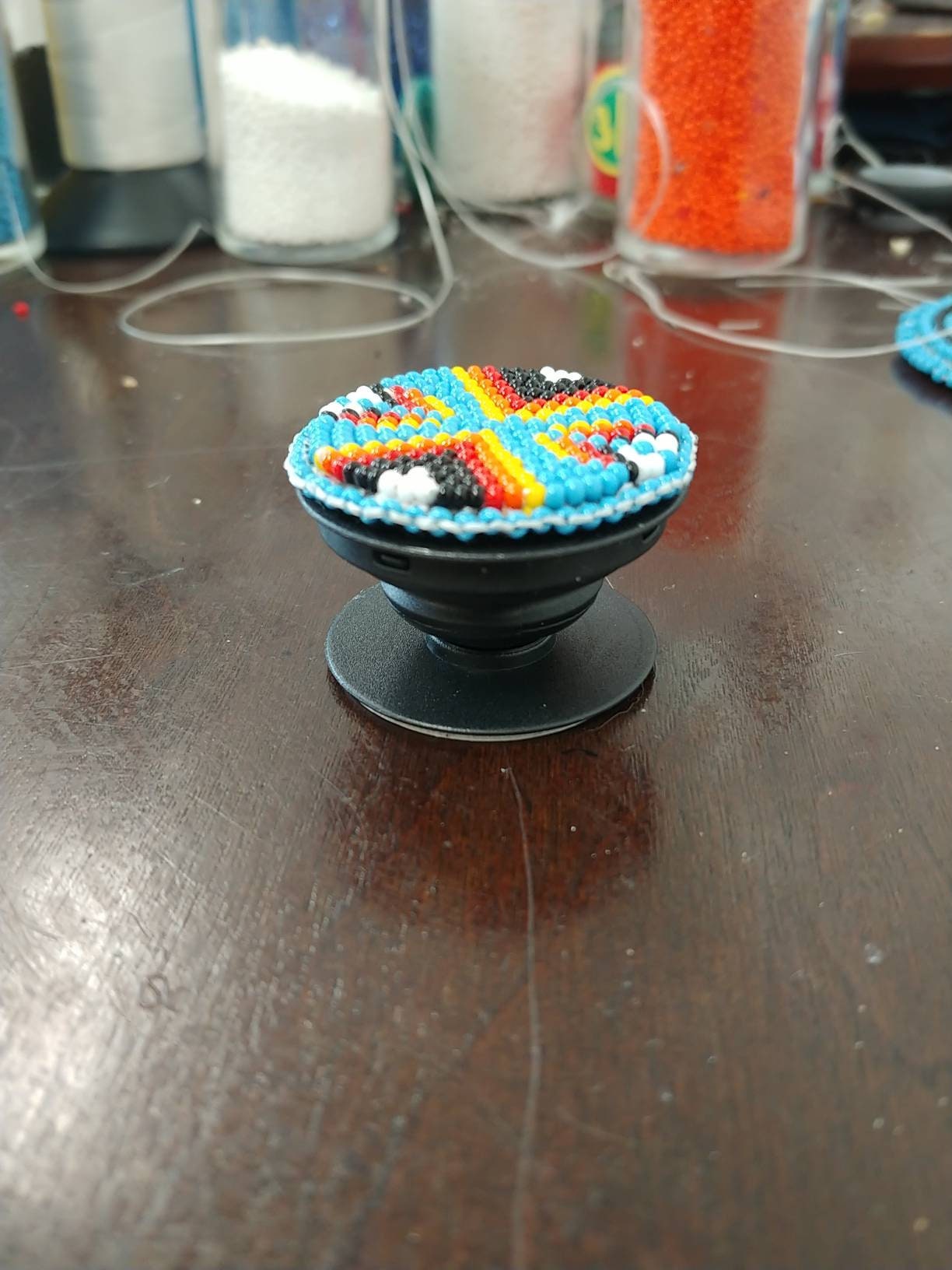First Nation beaded pop socket native American beadworkpop Etsy