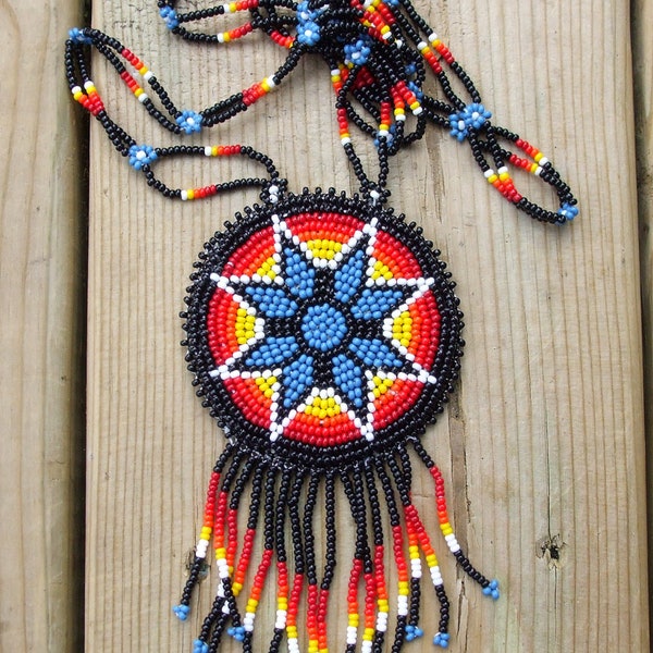 morning star, native american, beadwork