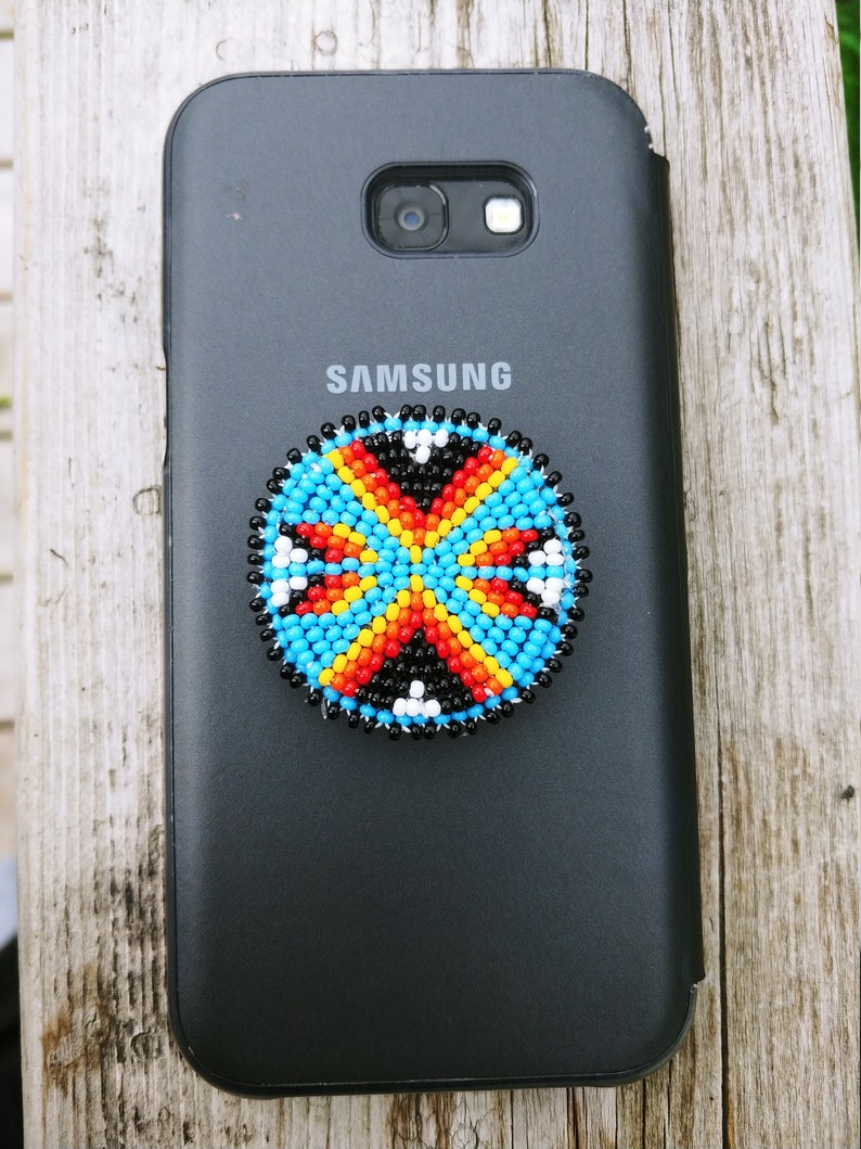 First Nation beaded pop socket native American beadworkpop Etsy