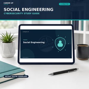 Social Engineering Cybersecurity Study Guide PDF: Phishing, Physical Security and Human Risk