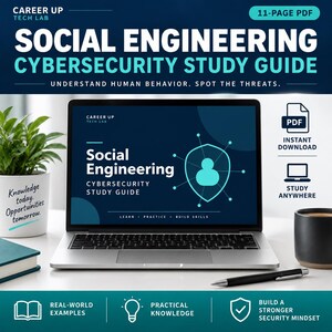 Social Engineering Cybersecurity Study Guide PDF: Phishing, Physical Security and Human Risk