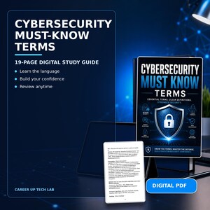 Cybersecurity Study Guide PDF: Must-Know Terms for Interviews and SOC Analysts