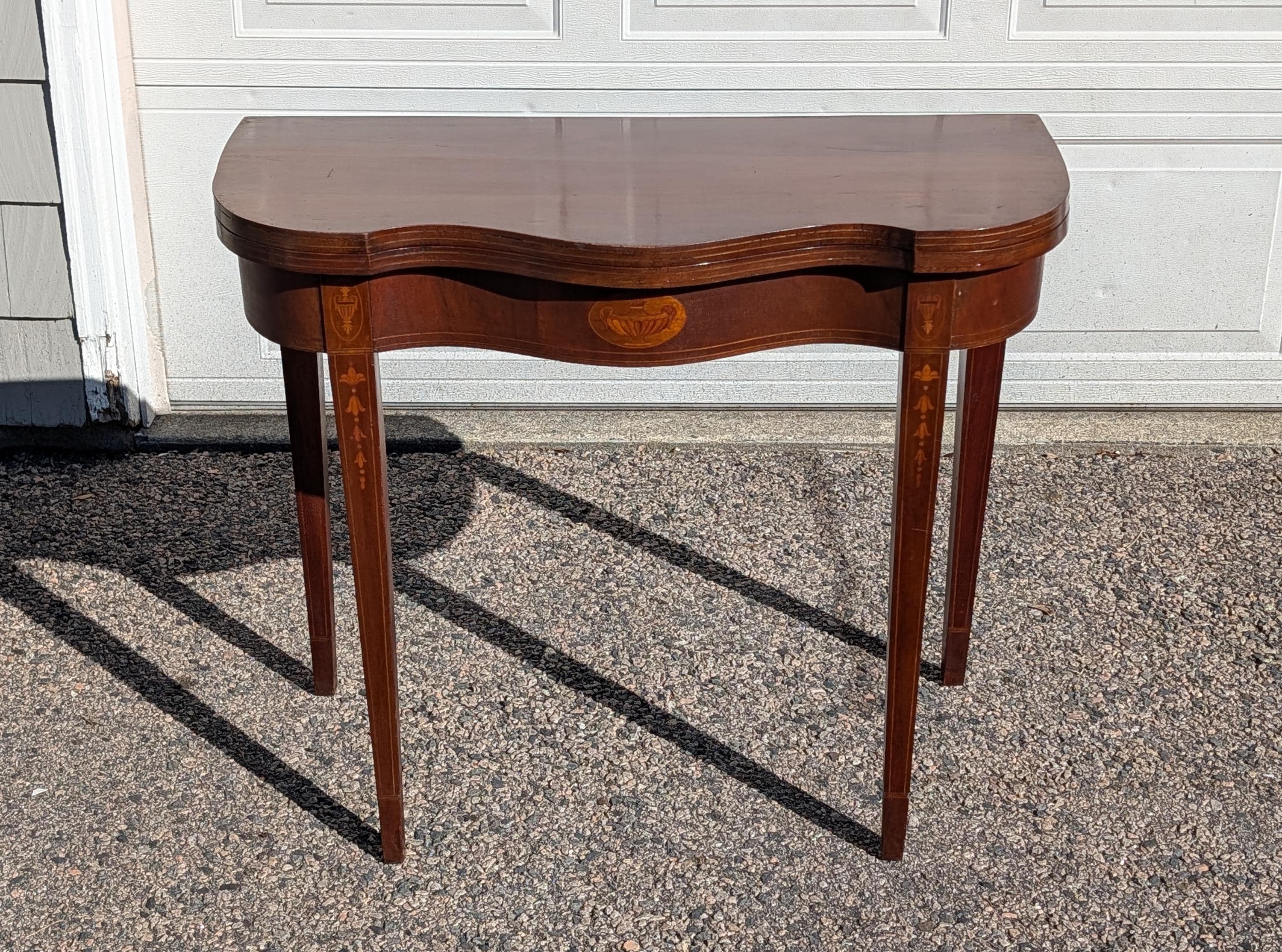 Flip Top Game Table Antique - Etsy