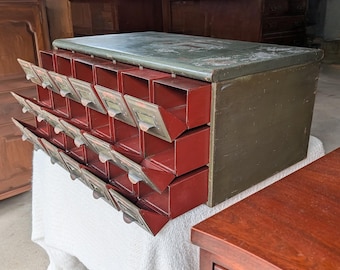 Vintage Globe Wernicke 18-Drawer Metal Workshop Parts Organizer Storage Cabinet - *Free Local Pickup / Request Shipping Options*