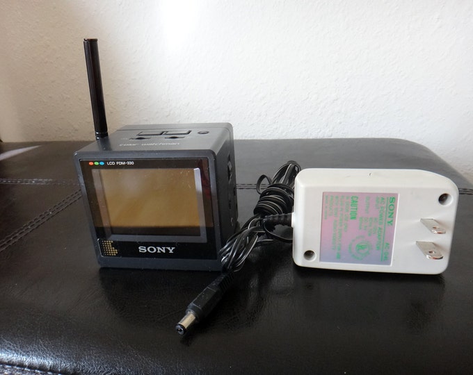 Rare Vintage Sony Color Watchman FDM330 Portable Modular LCD TV