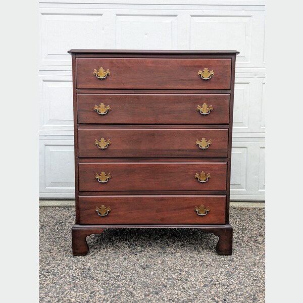 Antique 5-Drawer Dresser, Genuine Mahogany - French & Heald Furniture, New Hampshire