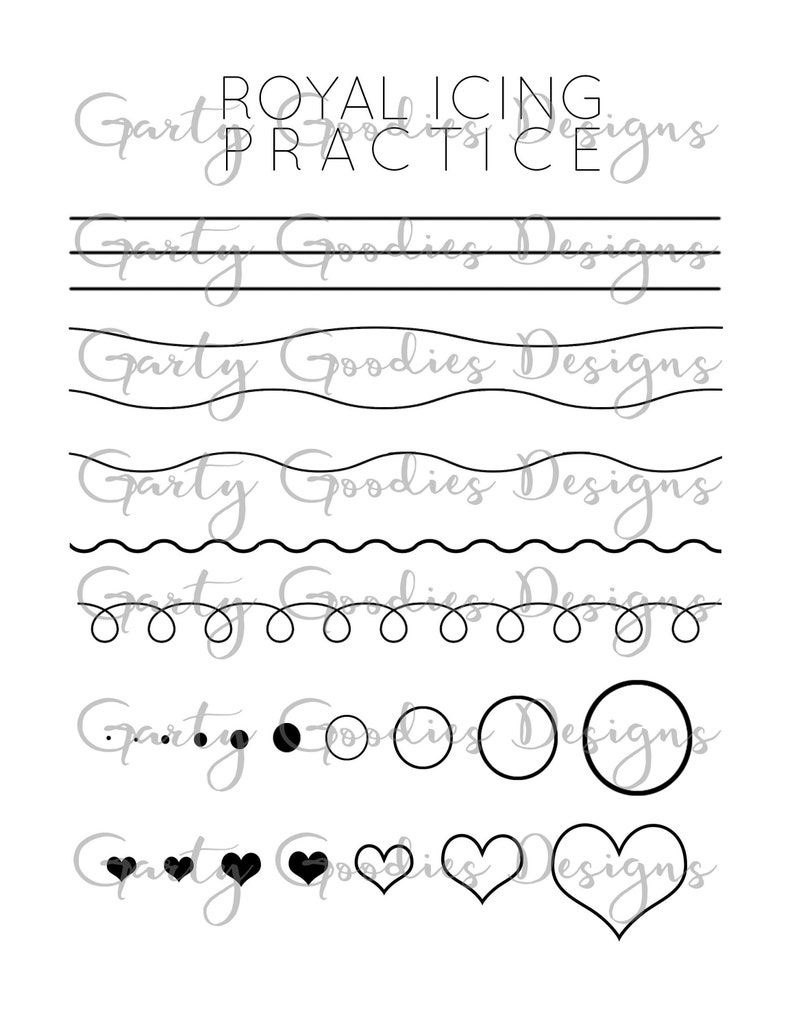 Template Free Printable Icing Practice Sheets