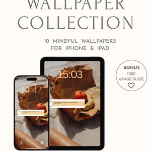 Phone & iPad Wallpaper Bundle | 20 Minimalist Lock Screen Wallpapers | Summer Reset | Digital Download